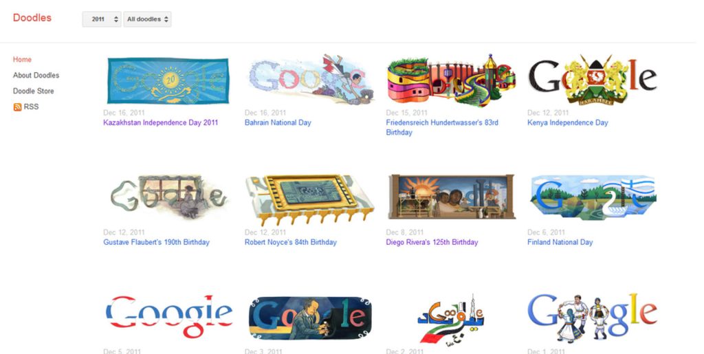 Sevilen Doodle'a erişim kolay!