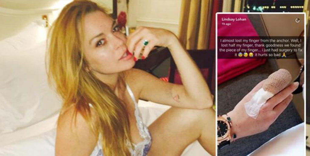 Lindsay Lohan Bodrum'da Yüzük Parmağını Kopardı