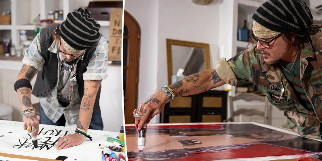 Johnny Depp Tablolarıyla NFT dünyasında 1 Johnny Depp Tablo Yaparken
