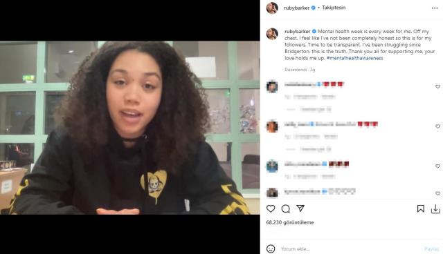 Bridgerton dizisinde yer alan yıldız oyuncu Ruby Barker, akıl hastanesinde tedavi gördüğünü açıkladı 2 Ruby Barker Instagram Açıklaması