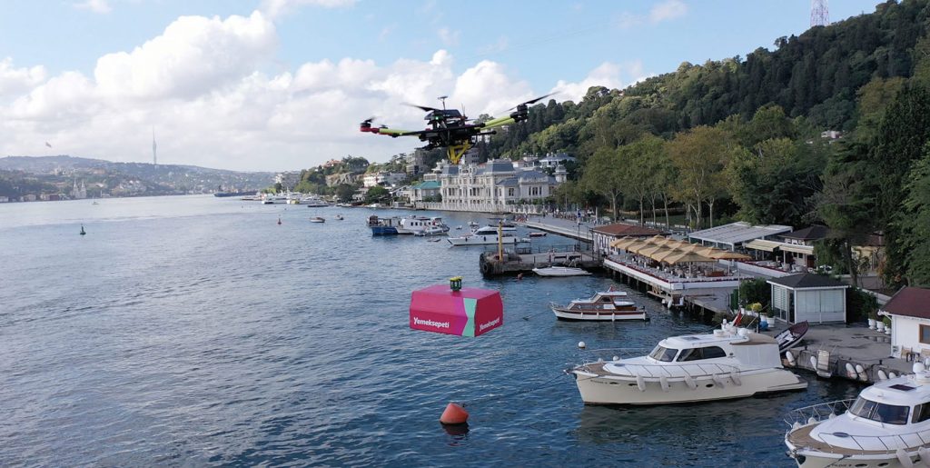 Yemeksepeti, drone ile ilk teslimatını gerçekleştirdi