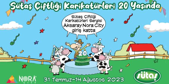 Sütaş Çiftliği Karikatür Sergisi, Aksaray Nora City AVM’de Karikatürseverlerle Buluşuyor