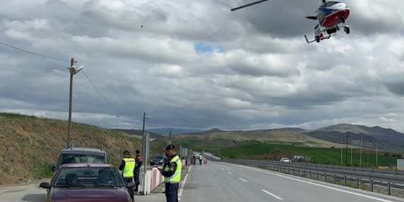 Çankırı İl Jandarma Komutanlığı’ndan Havadan Trafik Denetimi