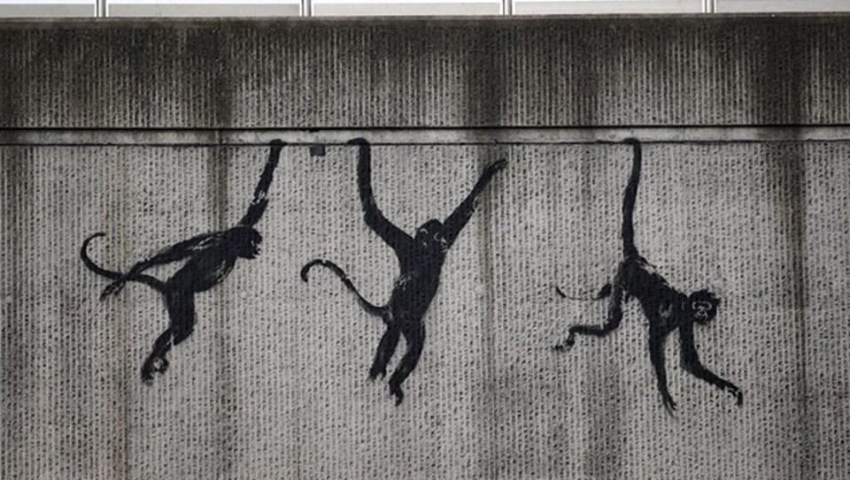 Banksy'nin Londra'daki Sanat Eseri Çalındı 1 Banksy'nin Londra'daki Eseri Çalındı