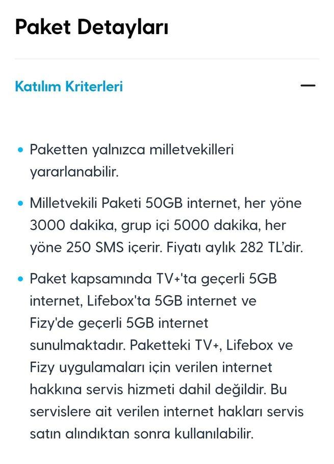 Turkcell'in Milletvekilleri İçin Tasarlanan Özel Paketinin Detayları Açıklandı 5 Turkcell'in Milletvekilleri İçin Tasarlanan Özel Paketinin Detayları Açıklandı