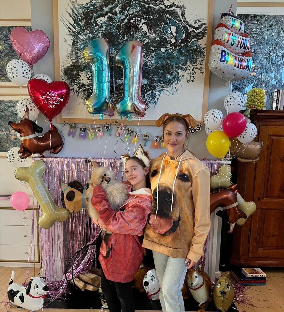 Meryem Uzerli'nin 11 Yaşındaki Kızı: Bebeklik Fotoğraflarını İlk Kez Paylaşıyor! 1 Meryem Uzerli, Kızı Lara'nın 11. Doğum Gününü Kutladı