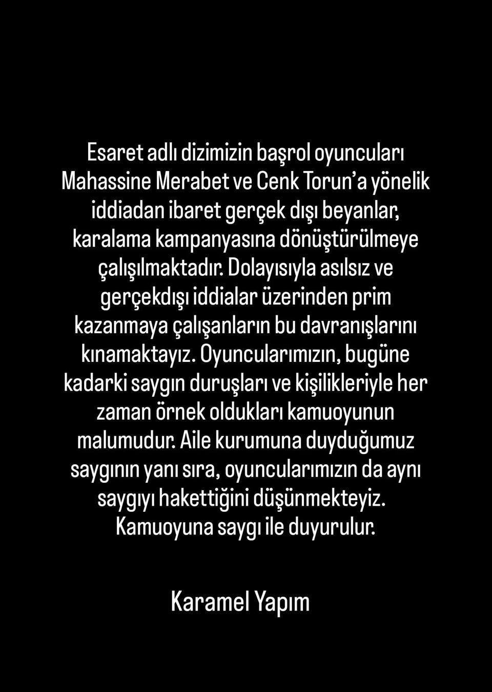 Cenk Torun ve Mahassine Merabet: Aşk İddialarına Yapım Şirketinden Gelen Açıklama 2 Cenk Torun ve Mahassine Merabet: Aşk İddialarına Yapım Şirketinden Gelen Açıklama