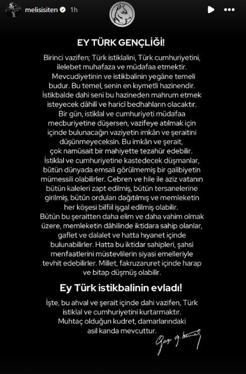 İmamoğlu’nun Tutuklanmasına Ünlü İsimlerden Tepki 4 Melis İşiten paylaşımı