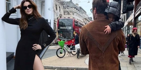 Kıvanç Tatlıtuğ’un Eşi Başak Dizer’in Londra’daki Büyüleyici Pozları