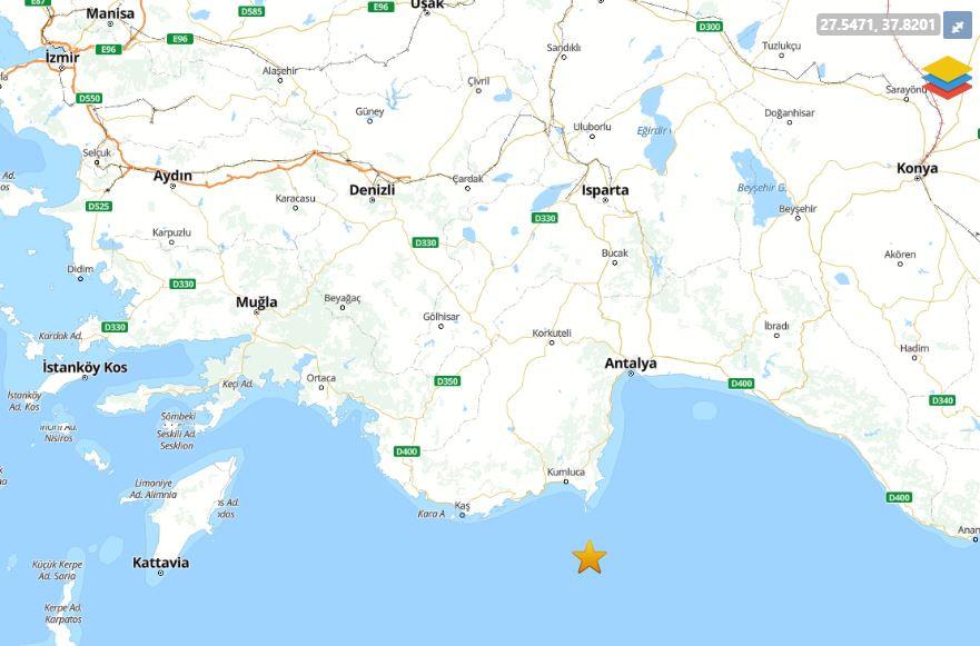 Antalya Kumluca Açıklarında 4.1 Büyüklüğünde Deprem Meydana Geldi 1 Antalya Kumluca Açıklarında 4.1 Büyüklüğünde Deprem Meydana Geldi