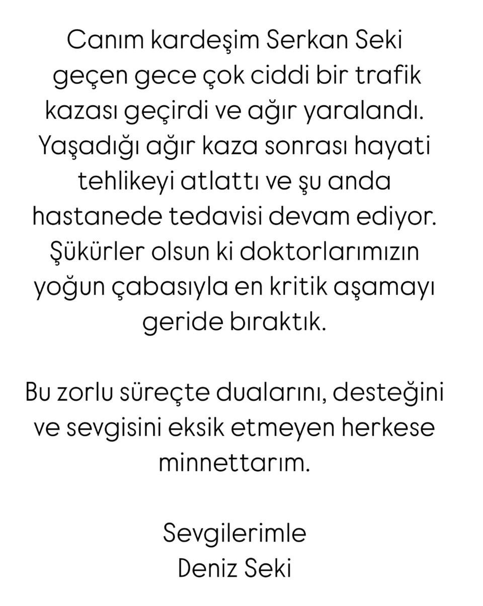 Deniz Sekinin Kardeşi Serkan Seki'nin Trafik Kazası: En Son Durumu Açıklandı 1 Deniz Seki'nin Kardeşi Trafik Kazası Geçirdi