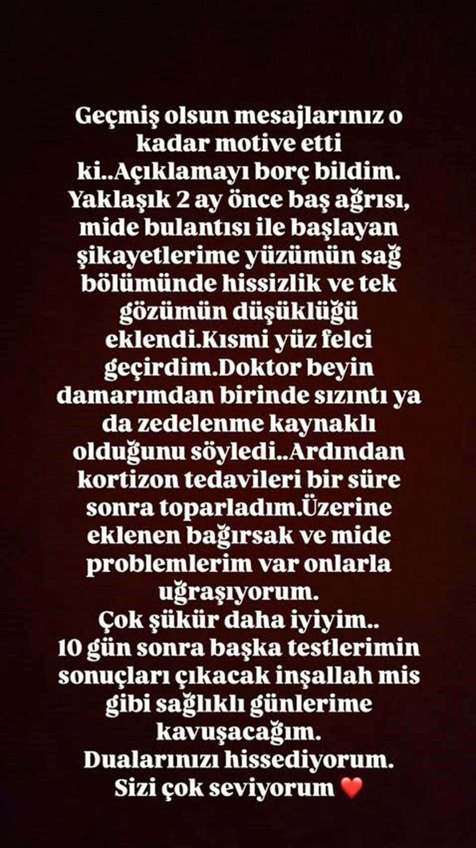 Hera Aslan: Yüz Felcinin Üstesinden Geldim 2 Hera Aslan'dan Sağlık Durumu Açıklaması