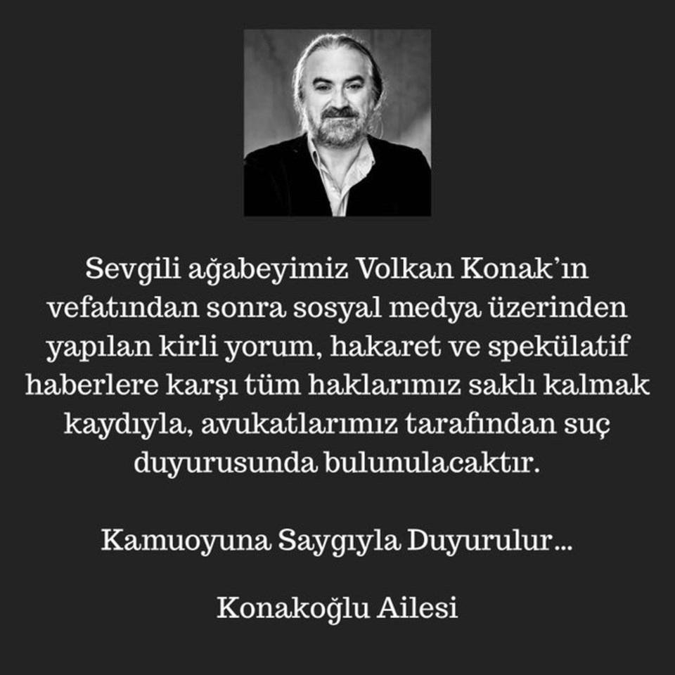 Volkan Konak'ın Ailesinden Önemli Adım: Suç Duyurusunda Bulunma Kararı! 2 Volkan Konak'ın Ailesinden Önemli Adım: Suç Duyurusunda Bulunma Kararı!