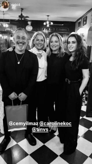 Caroline Koç, Nevbahar Koç ve Christina Giraud, Paris'te Cem Yılmaz’la bir araya geldi 1 Caroline Koç, Nevbahar Koç ve Christina Giraud, Paris'te Cem Yılmaz’la bir araya geldi