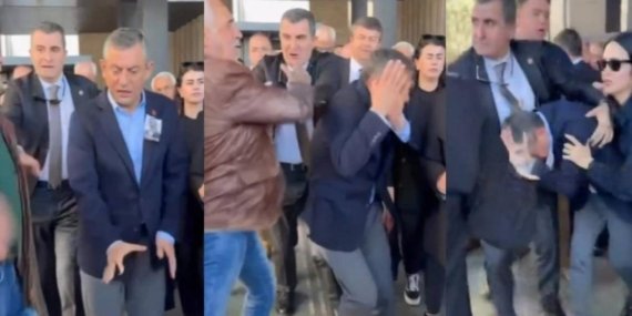 Özgür Özel’e AKM Çıkışında Yumruklu Saldırı!