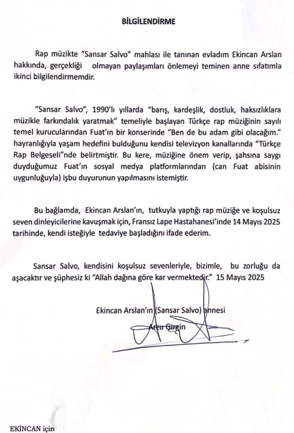 Sansar Salvo'nun Tahliyesi: Güncel Durumunu Annesi Açıkladı 2 Gelişen Durumlar ve Yeni Açıklamalar