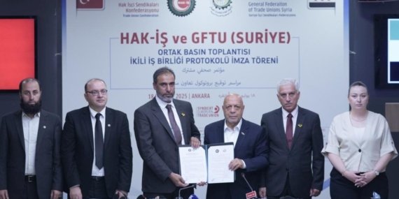 HAK-İŞ ile GFTU iş birliğini genişletiyor: Barış, göç ve istihdam için ortak protokol