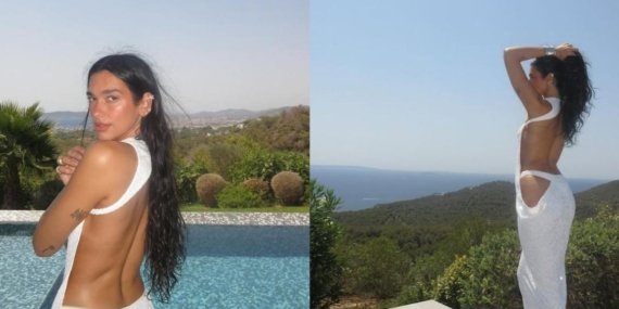 Dua Lipa 30’uncu yaşını beyaz pullu elbisesiyle Ibiza’da kutladı