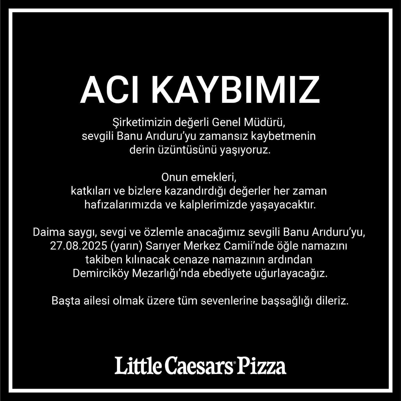 İş Dünyasının Tanınan İsmi Banu Arıduru Hayatını Kaybetti 1 İş Dünyasının Tanınan İsmi Banu Arıduru Hayatını Kaybetti