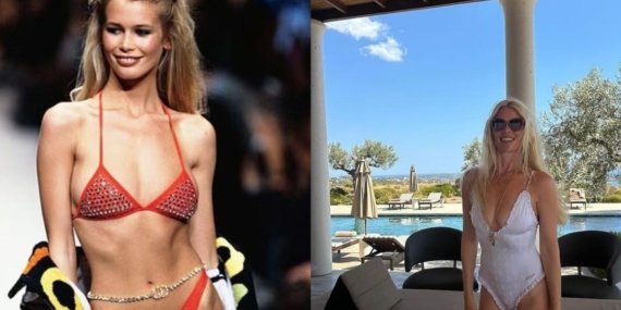 Yaşına Meydan Okuyor! Süper Model Claudia Schiffer 55 Yaşında Büyüledi