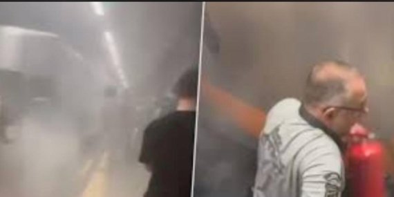 Yenikapı-Kirazlı Metro Hattı’nda Paniğe Neden Olan Anlar! Metrodan Dumanlar Yükseldi